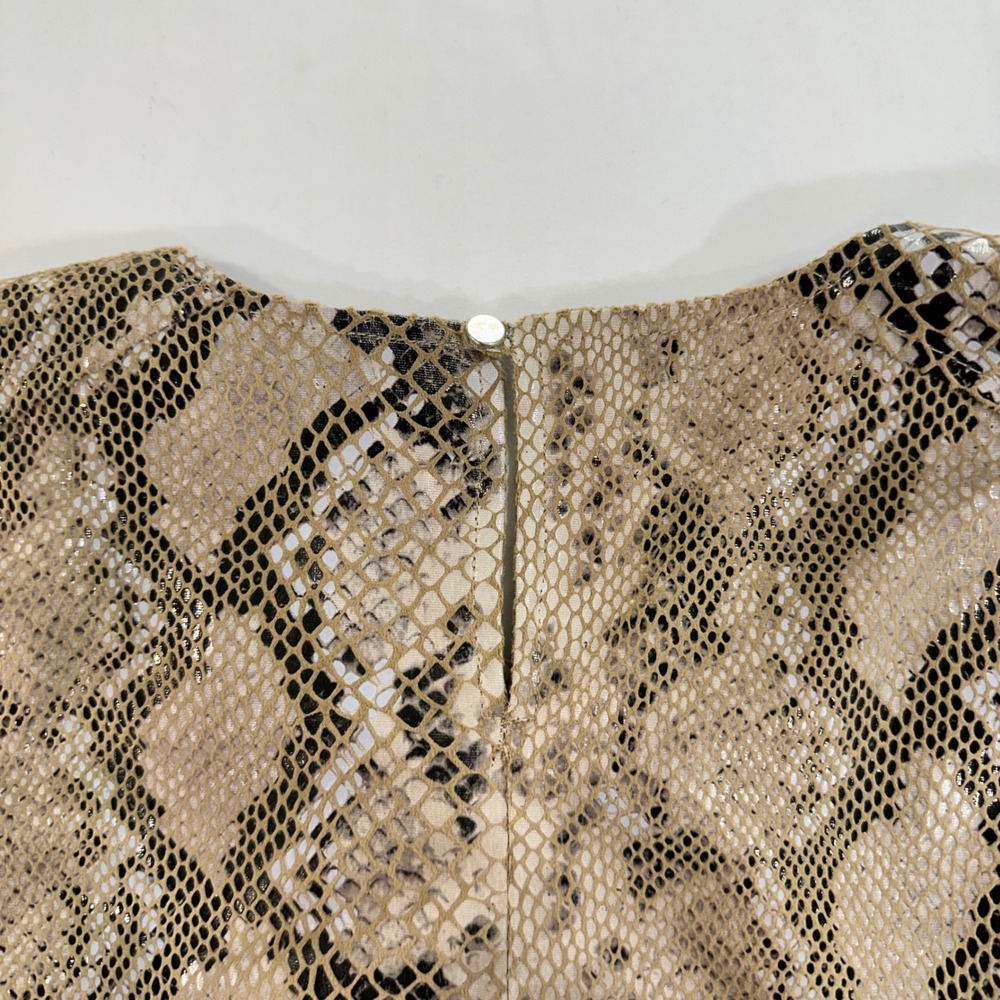 Melissa Nepton Snakeskin Print Sleeveless Shell Top Women Medium Animal - Picture 4 of 8